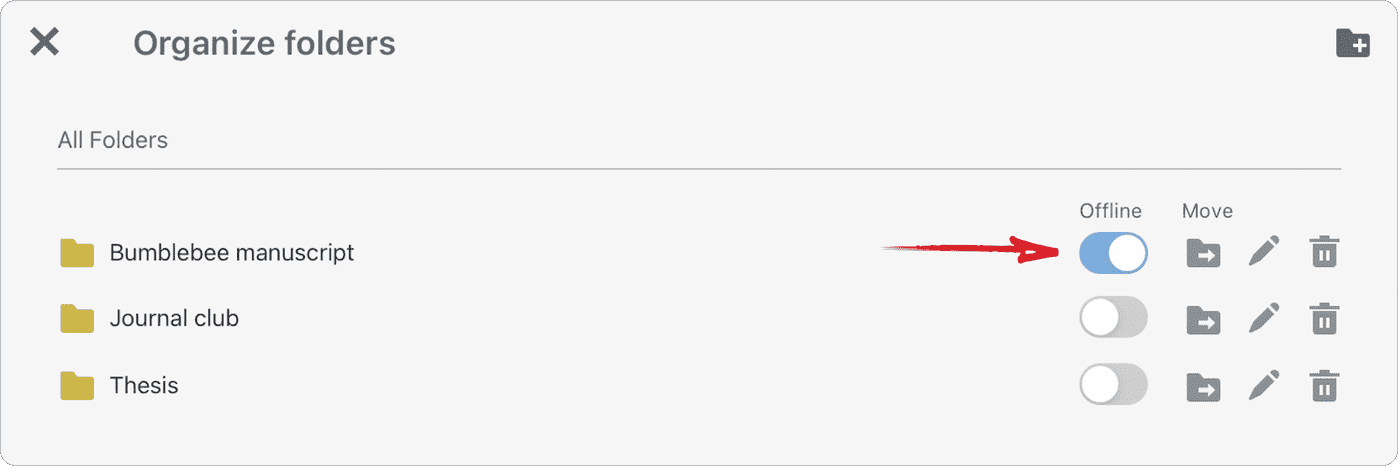 Automatically download PDFs in a folder for offline use